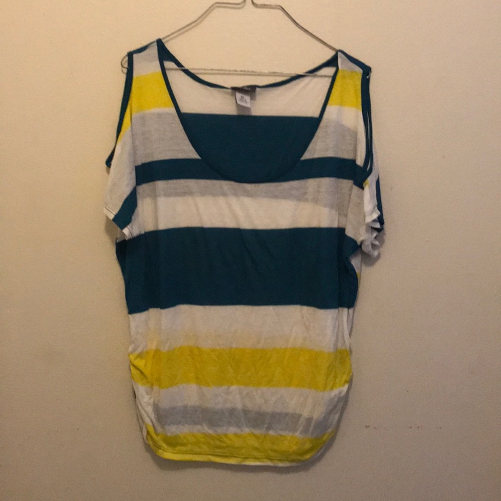 A striped tee shirt